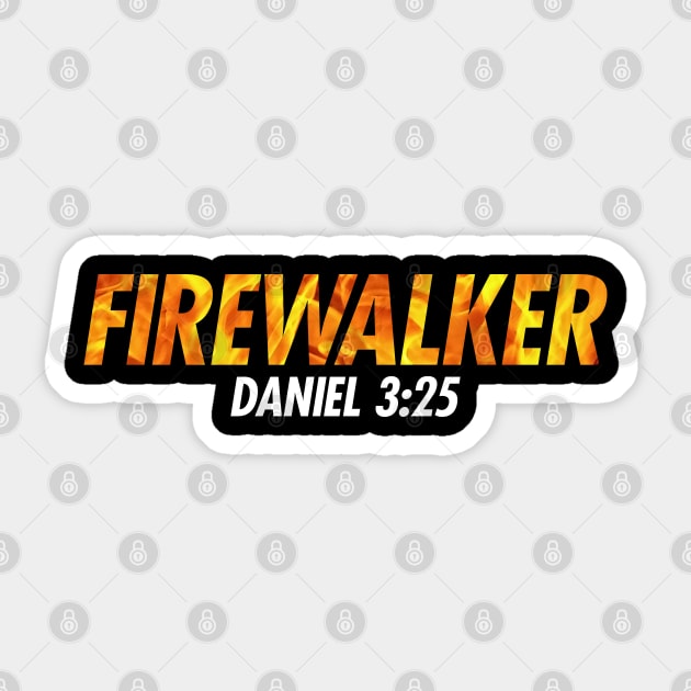 Firewalker Christian Tee Sticker by Crossight_Overclothes